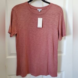 NEW Splendid Dusty Rose Supima Cotton Casual Crew Neck T Shirt Women's Size S/M